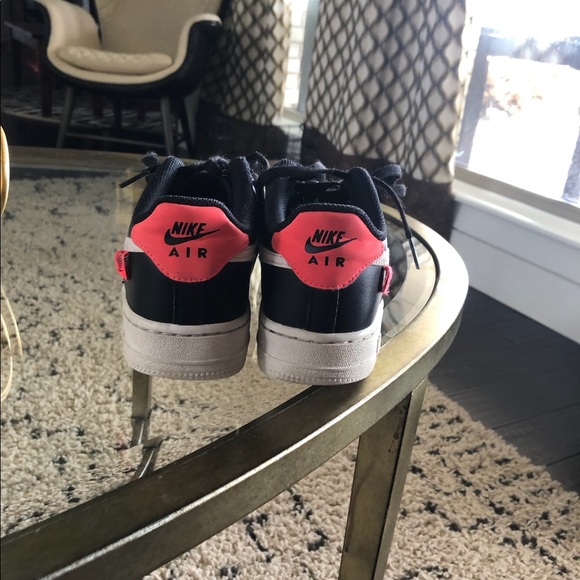 Black Nike Air Forces Size 4Y - Picture 5 of 7